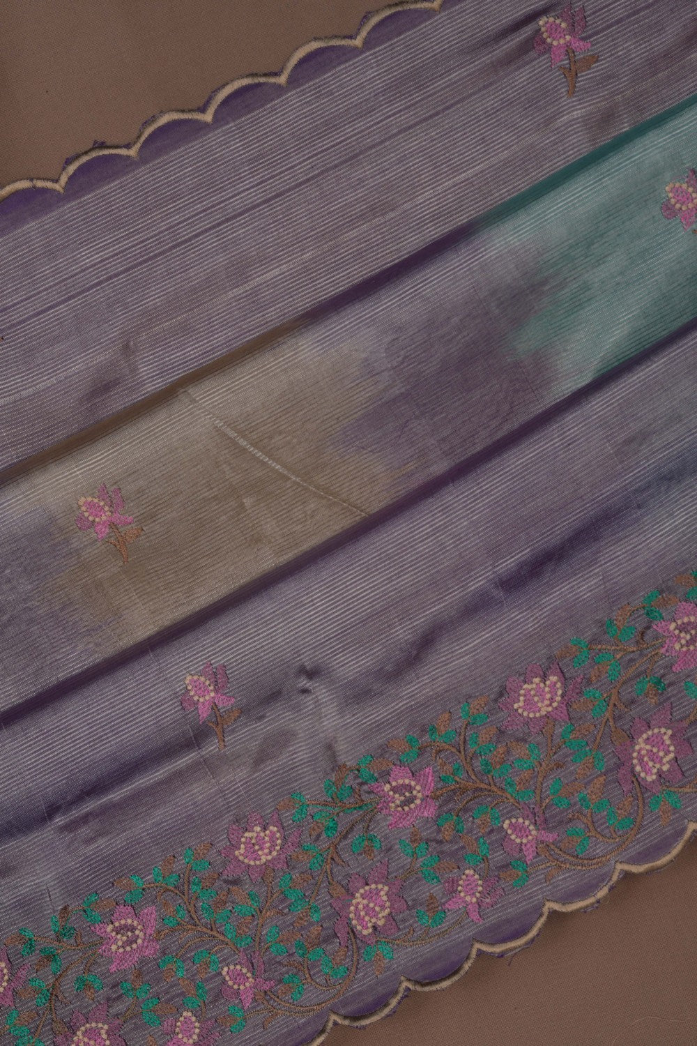 Image of Mangalgiri Embroidery Saree